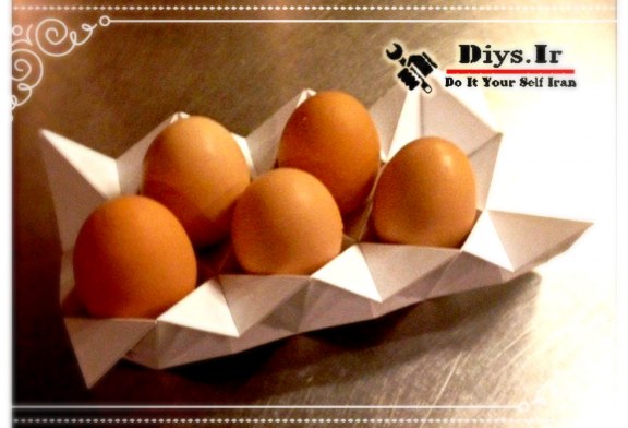 آموزش تصویری ساخت شونه تخم مرغ کاغذی